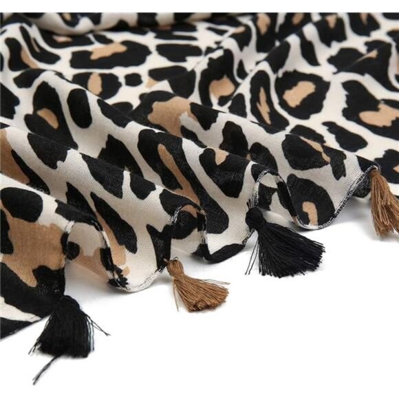 Boho Scarf Lightweight Fashion Leopard - Picture 3 of 5